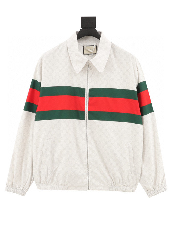 monogram zip-up jacket