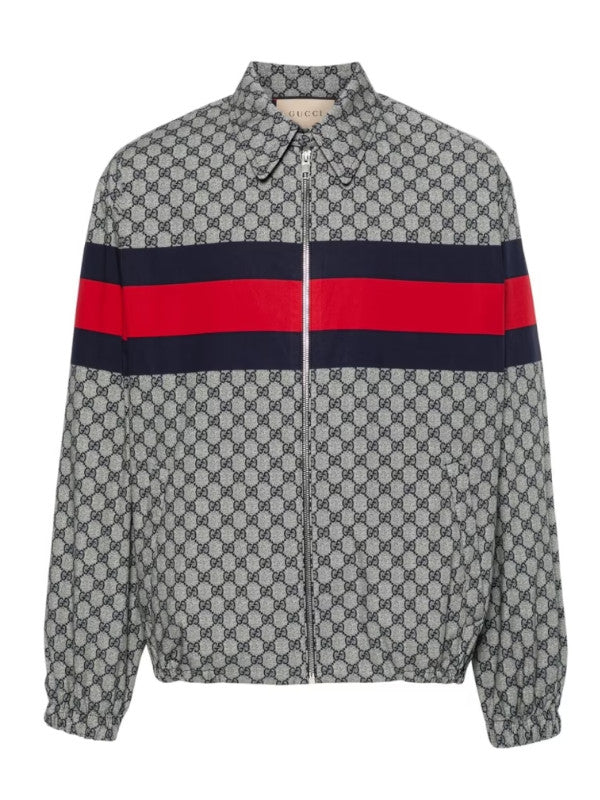 monogram zip-up jacket