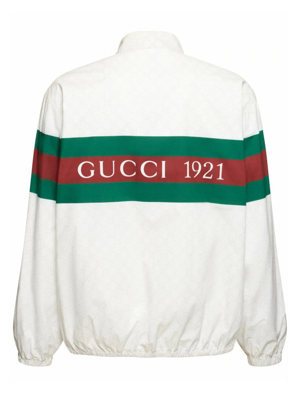 monogram zip-up jacket