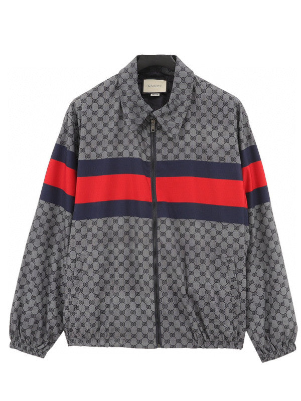monogram zip-up jacket