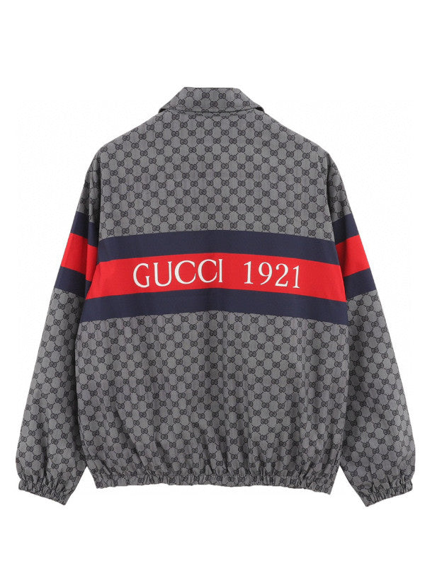 monogram zip-up jacket
