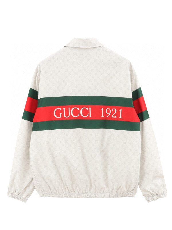 monogram zip-up jacket