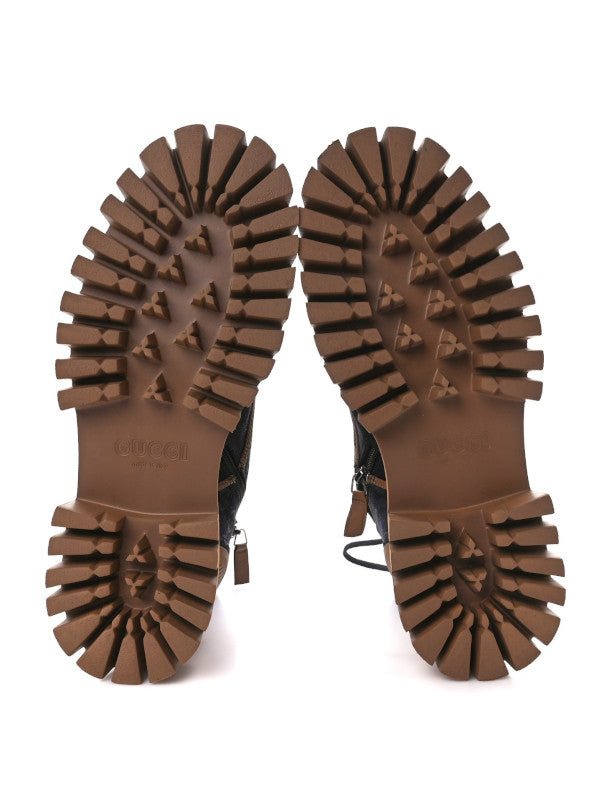 monogram combat boots