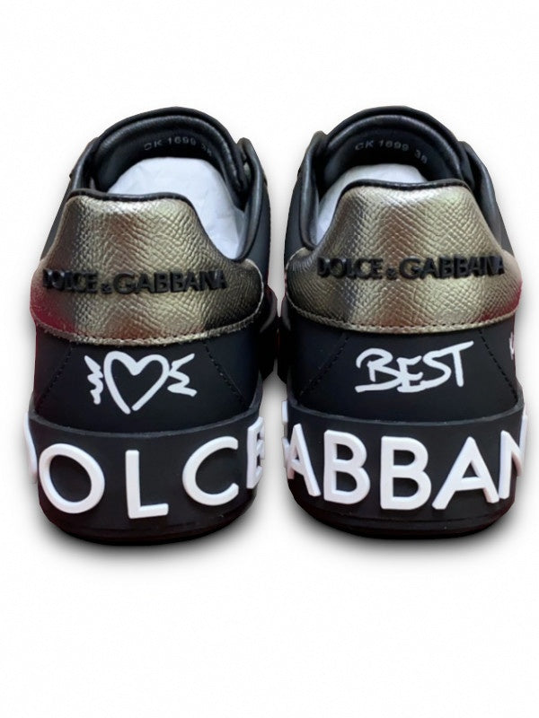 crown embellished graffiti sneakers