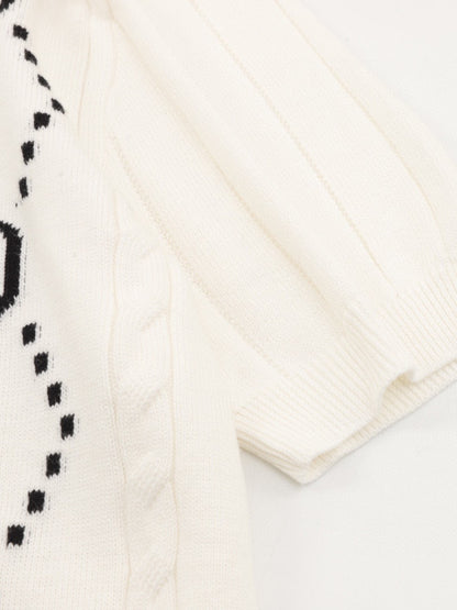 GG Intarsia Polo Top
