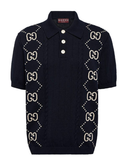 GG Intarsia Polo Top
