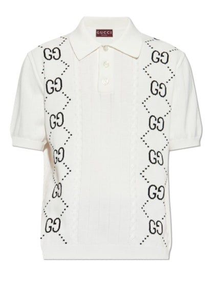 GG Intarsia Polo Top