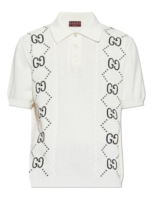 GG Intarsia Polo Top