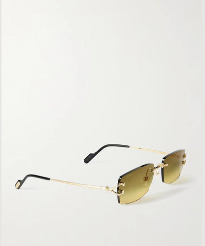 Gold Rimless Sunglasses