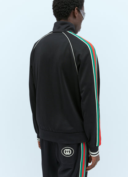 Web-Stripe Logo Track Jacket
