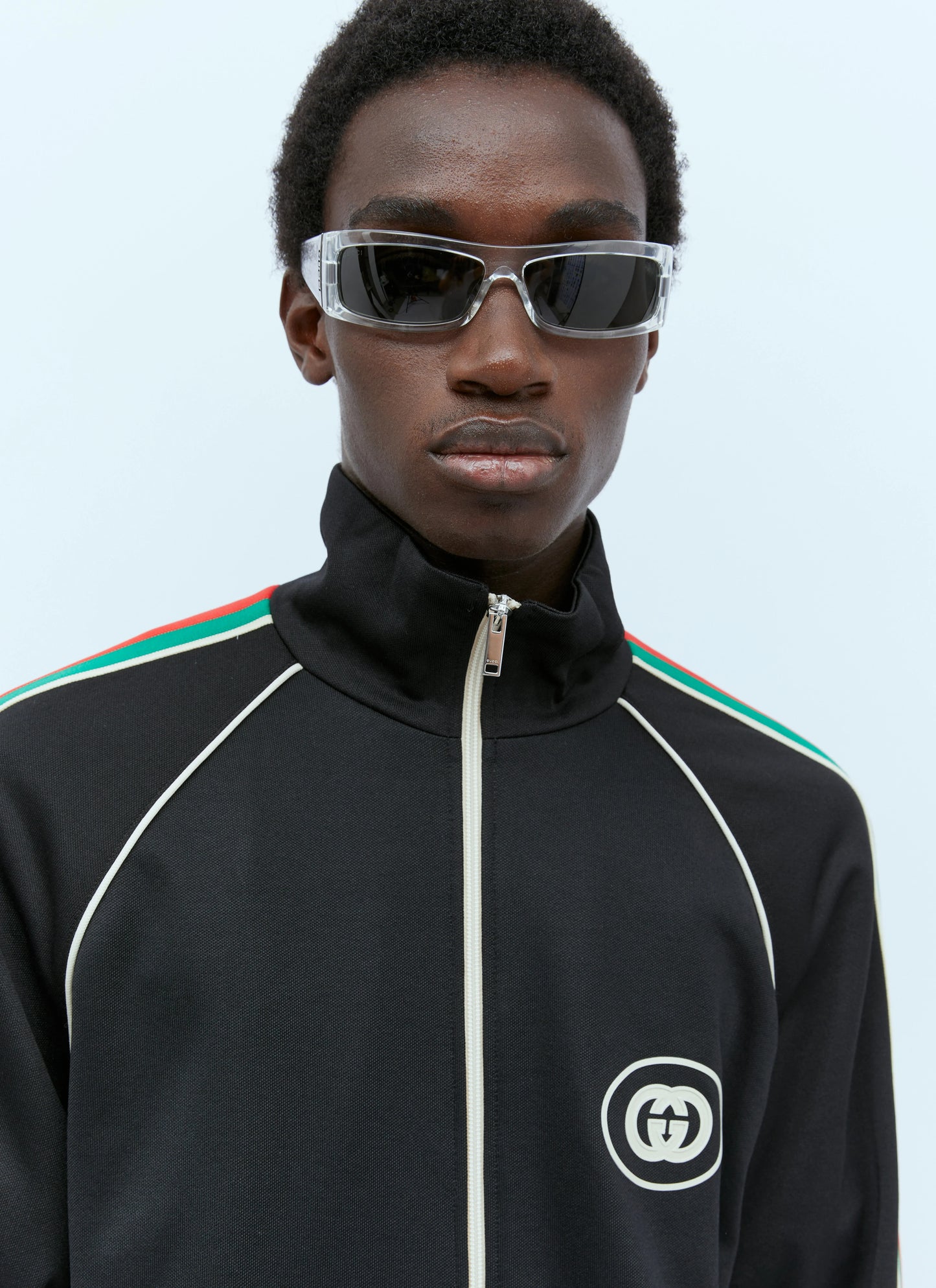 web-stripe logo track jacket