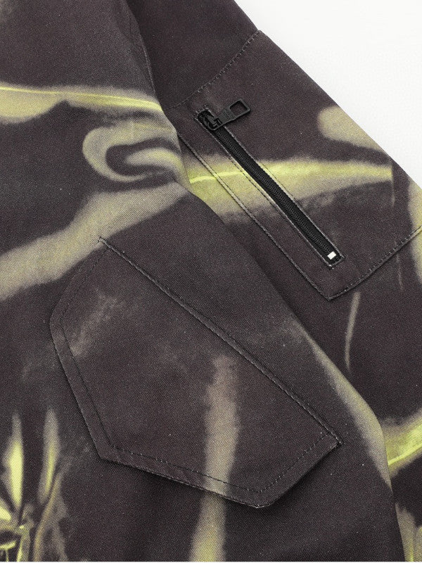 satin-effect bomber jacket