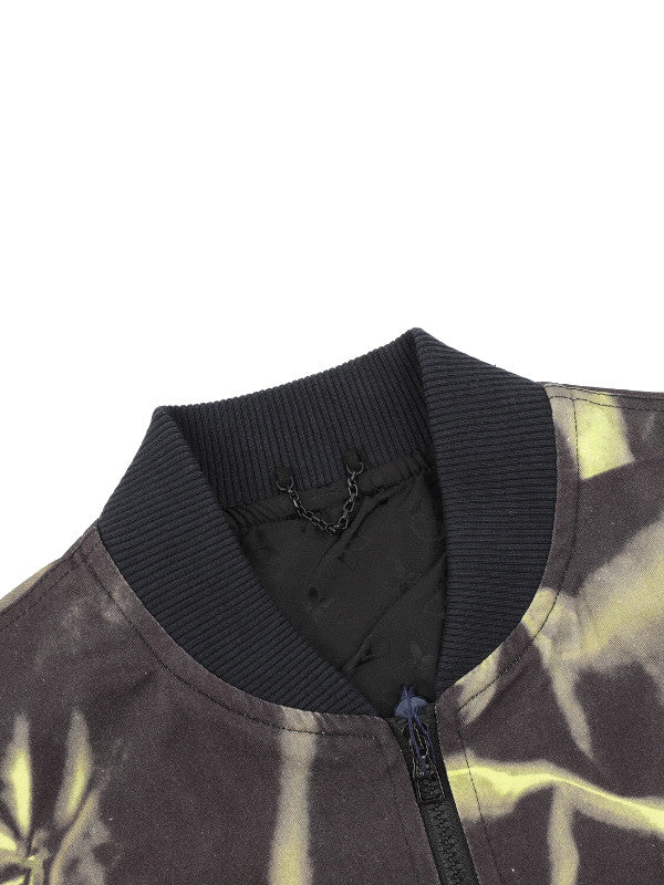 satin-effect bomber jacket