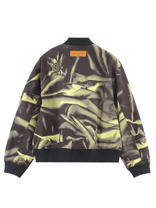 satin-effect bomber jacket