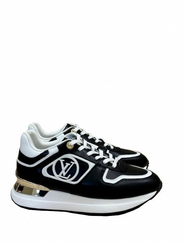 black&white lv run away sneakers
