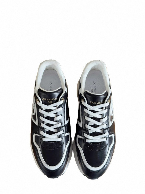 black&white lv run away sneakers