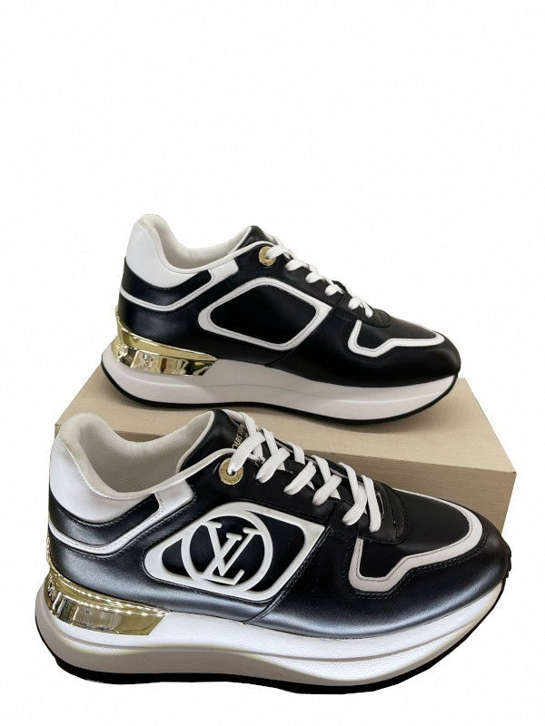 black&white lv run away sneakers