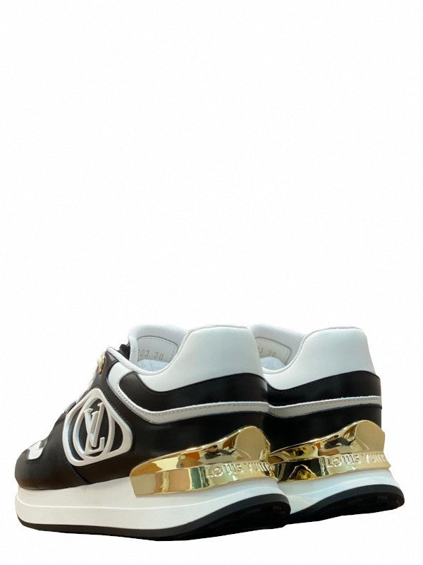 black&white lv run away sneakers