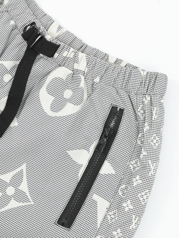 3d monogram shorts