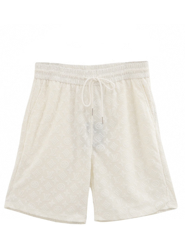 monogram shorts - white