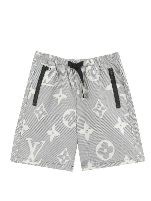 3d monogram shorts