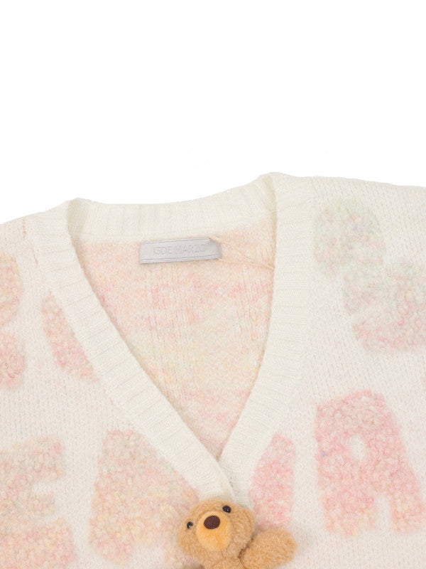 gradient logo cardigan