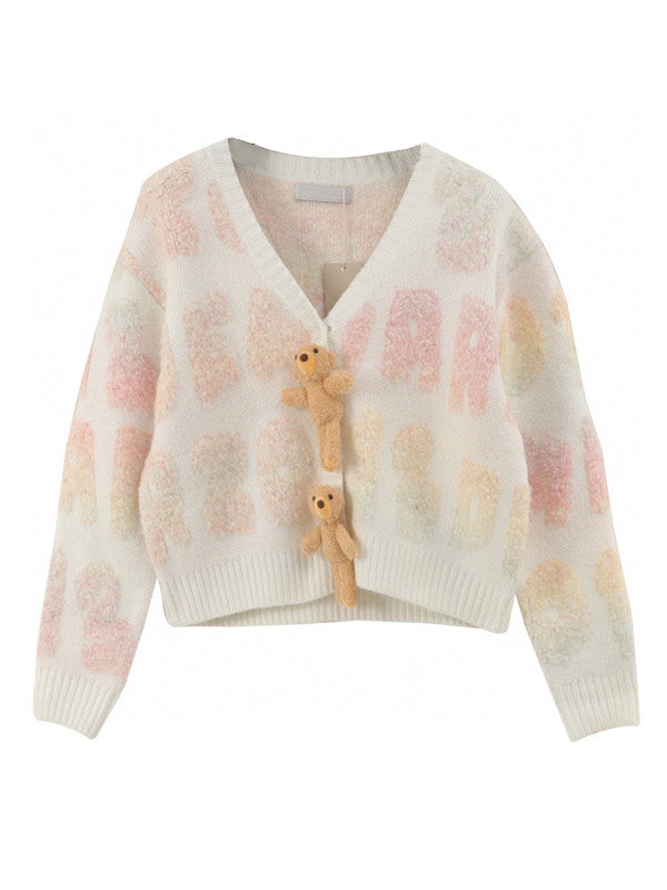 gradient logo cardigan