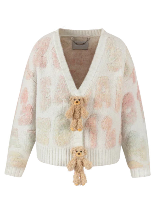 gradient logo cardigan
