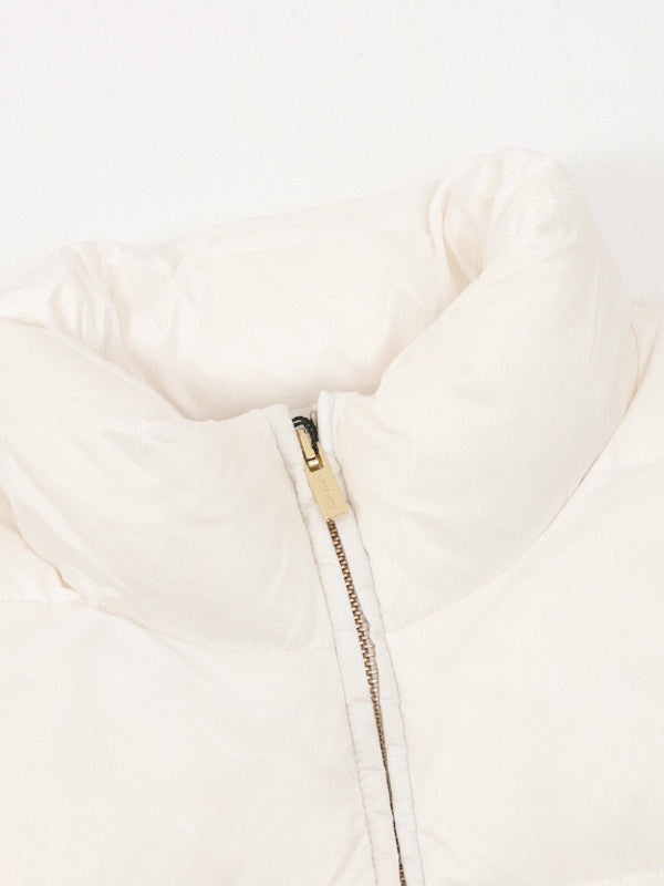 miu miu logo-print padded jacket