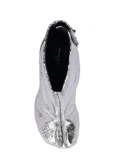 Tabi Crackled Leather Ankle Boots