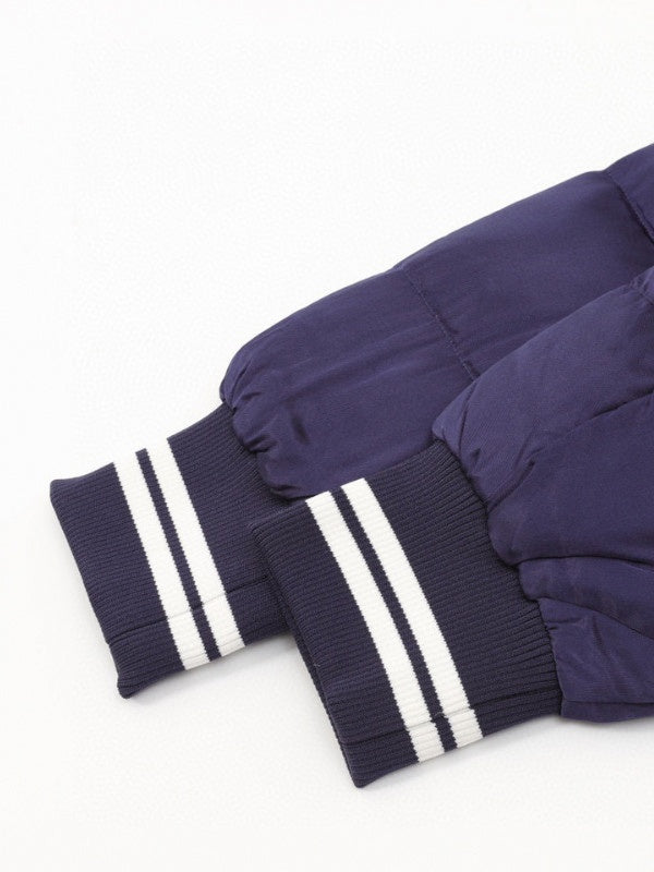 navy blue puffer jacket