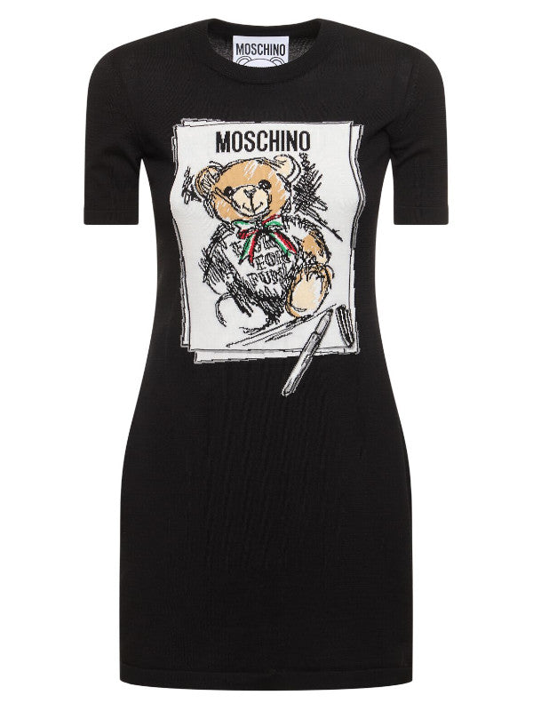 printed cotton mini dress