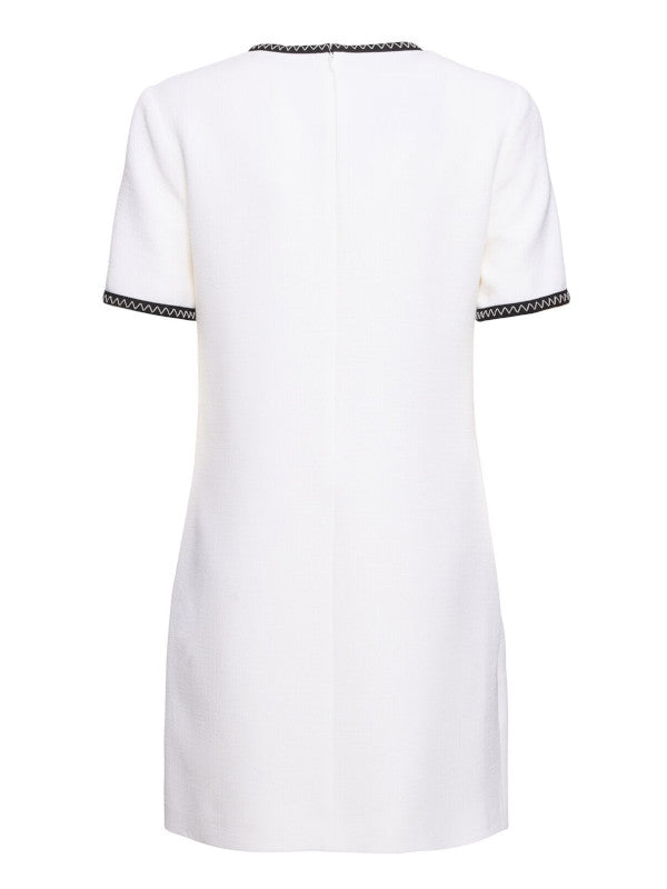 stretch viscose crepe mini dress