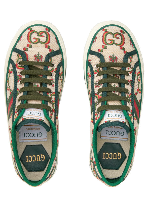 multicolored grid tennis 1977
