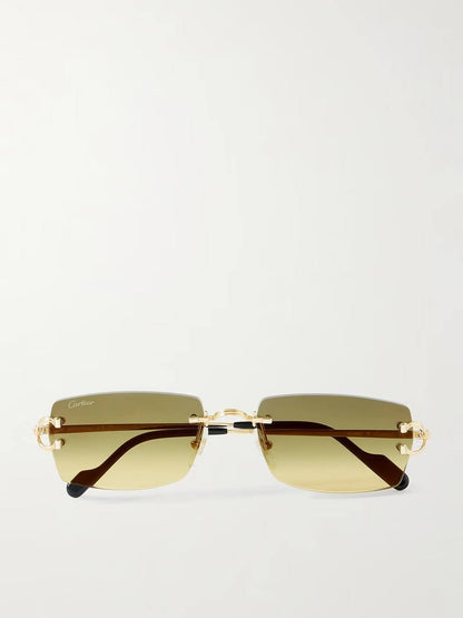 Gold Rimless Sunglasses