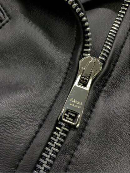 Leather Effect Biker Jacket