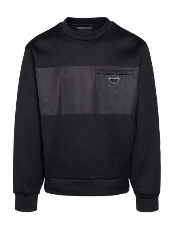 prada black crewneck sweatshirt