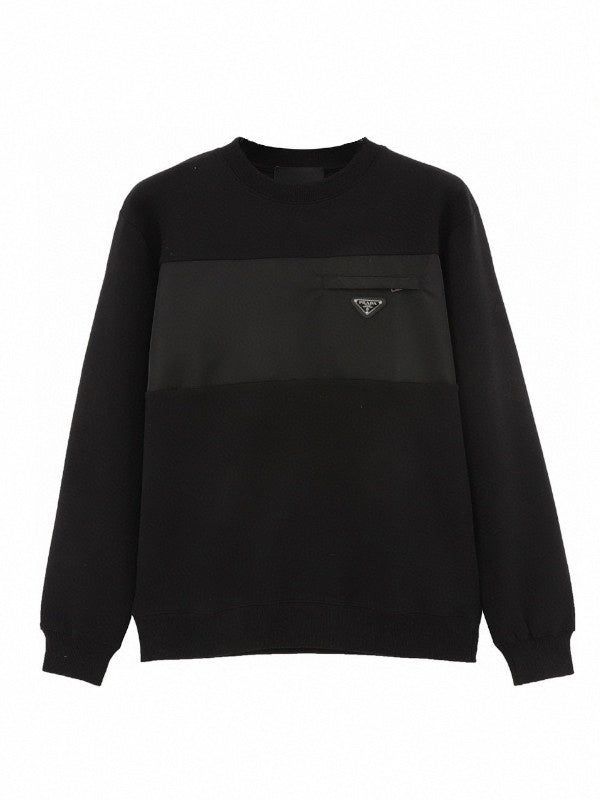 prada black crewneck sweatshirt