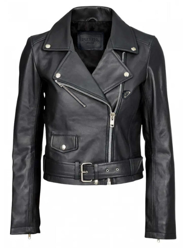 leather effect biker jacket