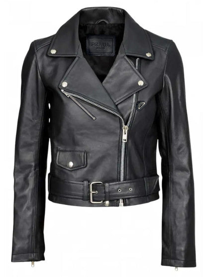 Leather Effect Biker Jacket