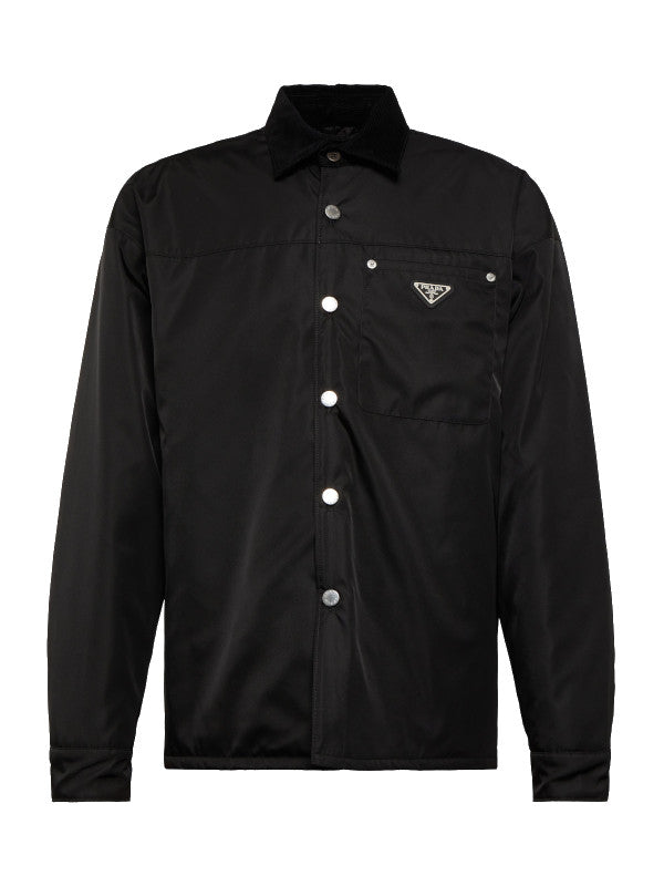 black nylon shirt jacket