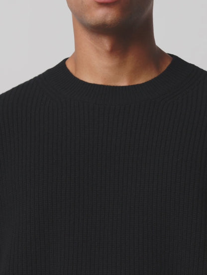Balenciaga Logo-Patch Wool Crewneck Sweater
