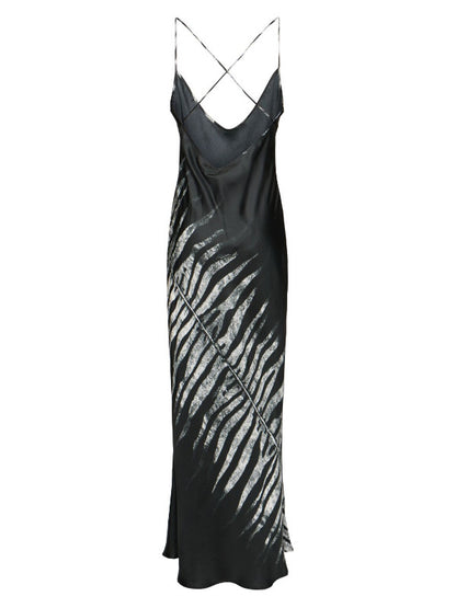 Zebra Silk Twill Dress
