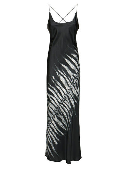 Zebra Silk Twill Dress