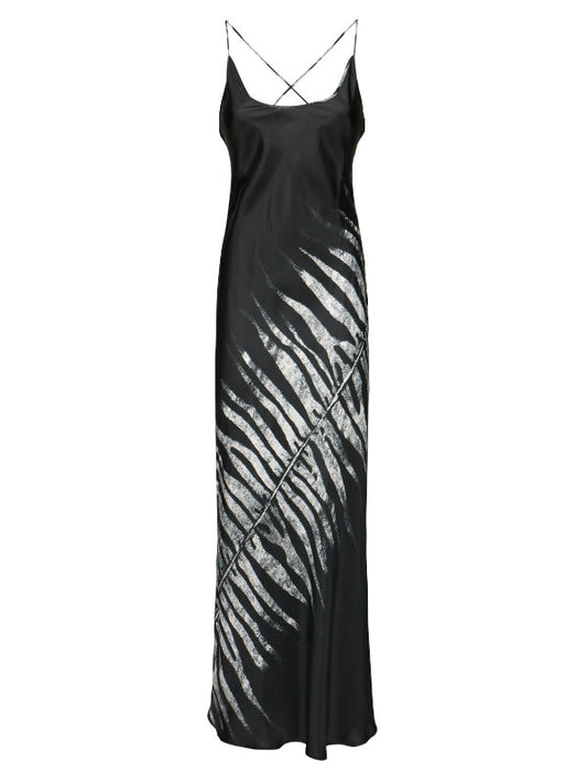 Zebra Silk Twill Dress