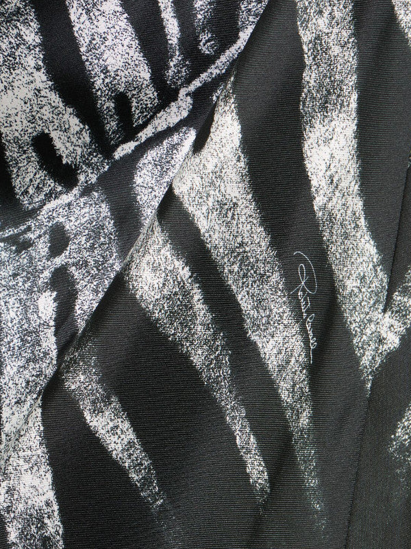 zebra silk twill dress