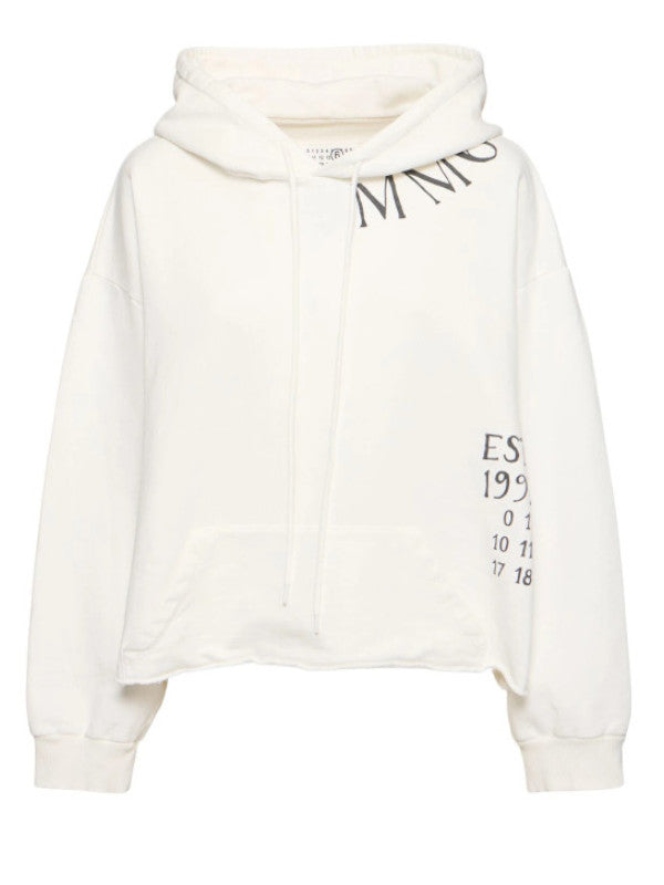 logo unbrushed sweatshirt hoodie