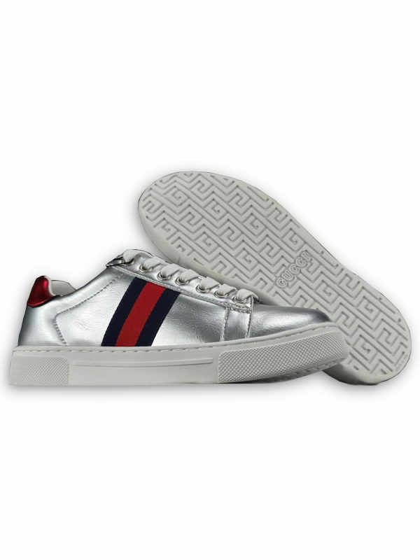 gg  silver 'ace'sneakers