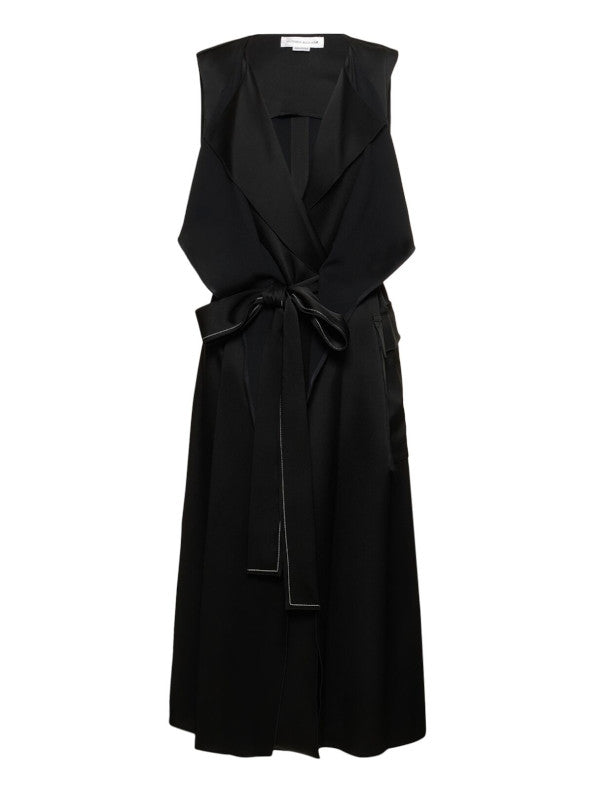 trench viscose blend midi dress