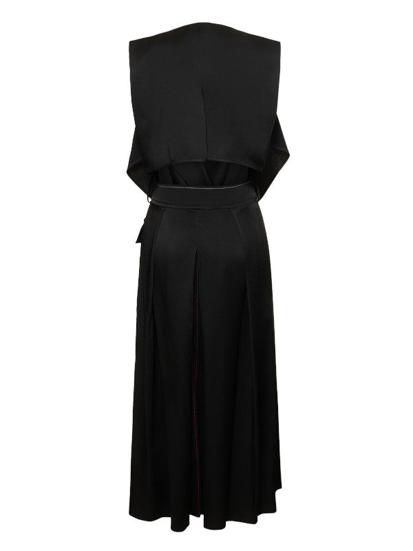 trench viscose blend midi dress